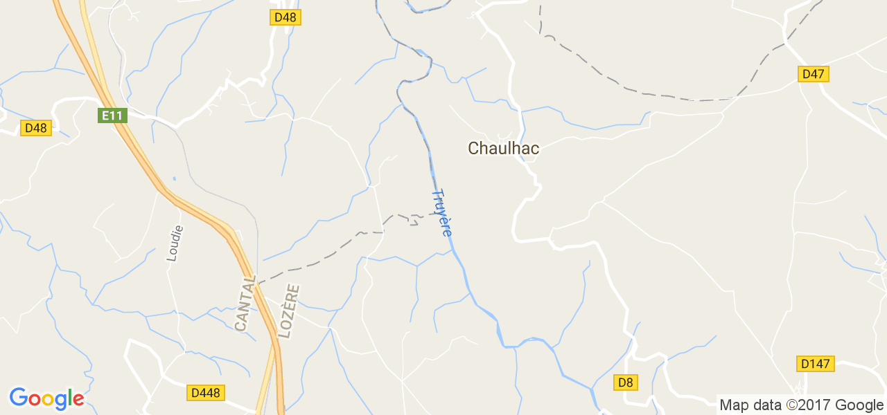 map de la ville de Chaulhac