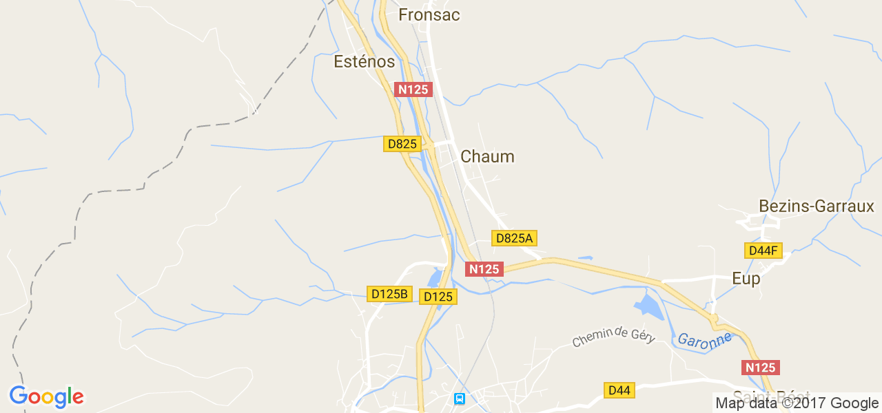 map de la ville de Chaum