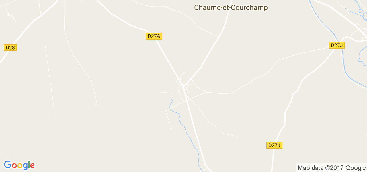 map de la ville de Chaume-et-Courchamp