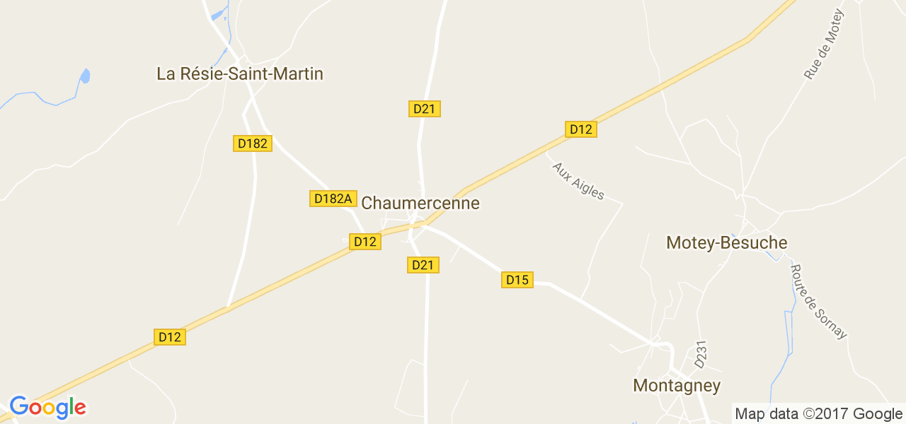 map de la ville de Chaumercenne