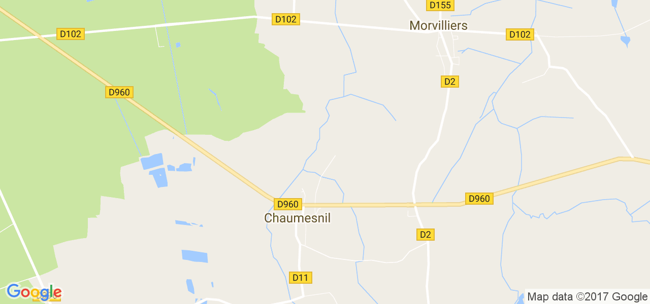 map de la ville de Chaumesnil