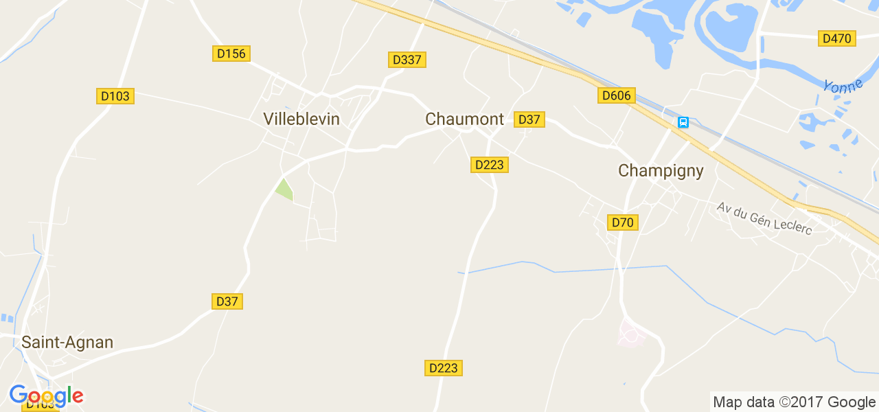 map de la ville de Chaumont