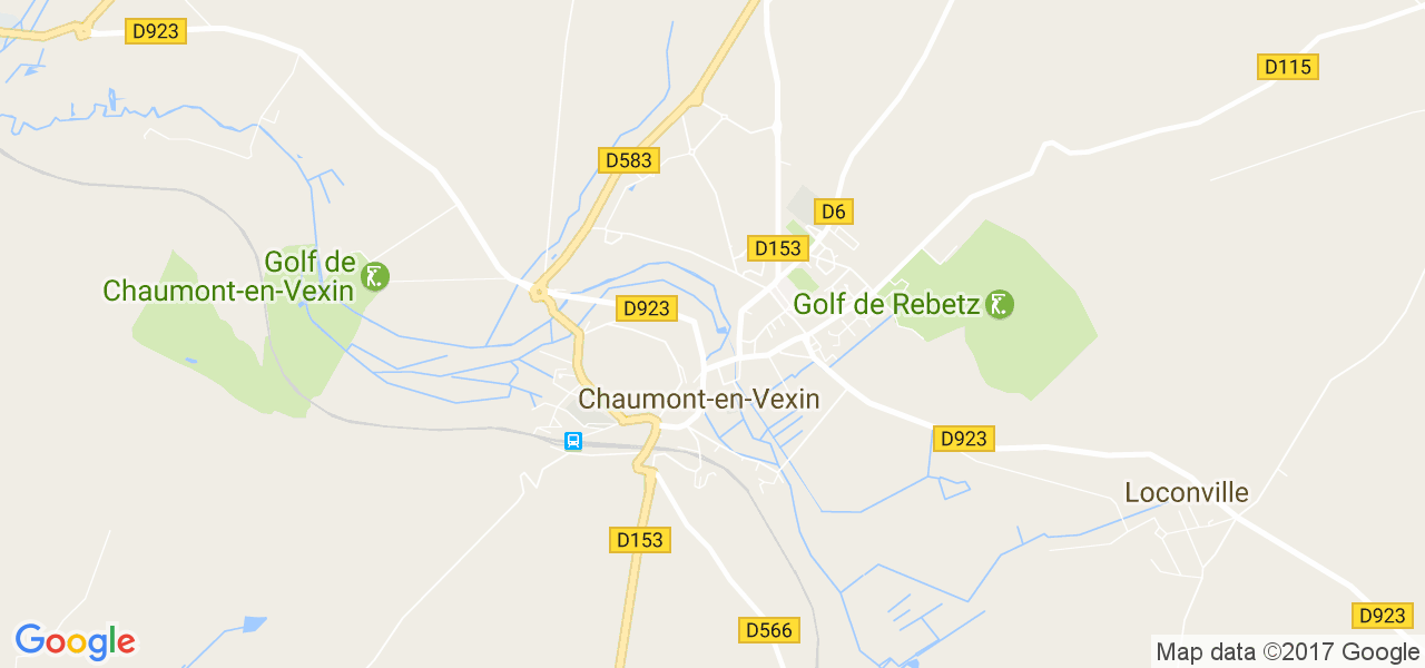 map de la ville de Chaumont-en-Vexin