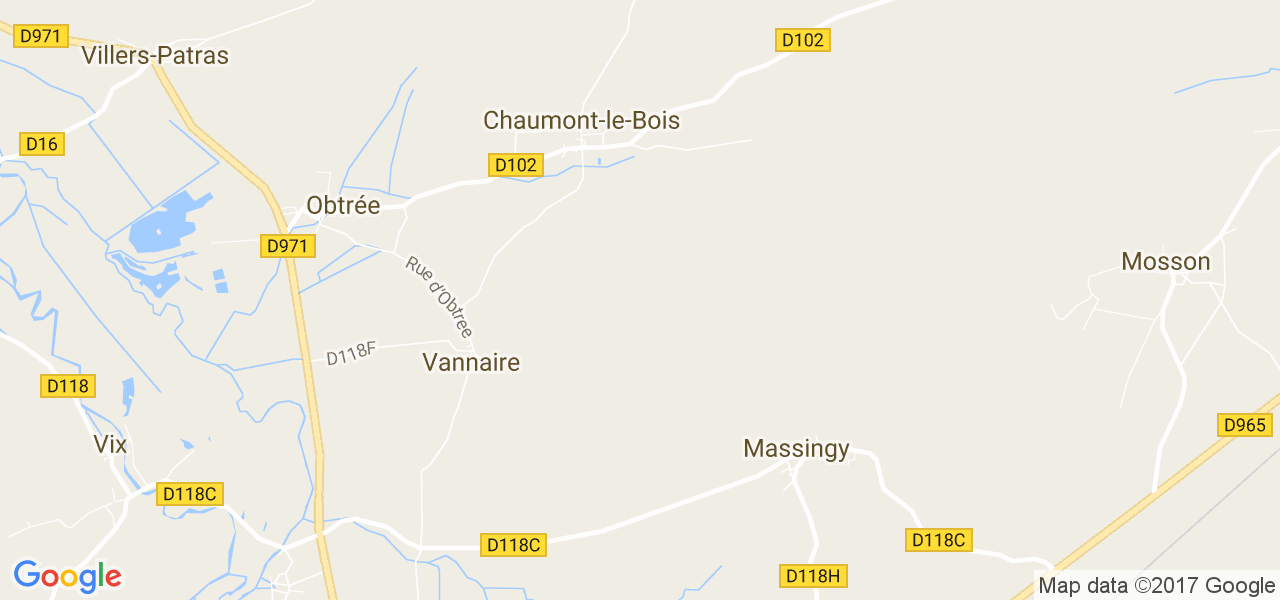 map de la ville de Chaumont-le-Bois