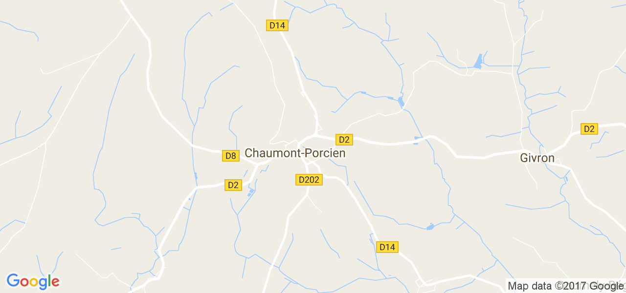 map de la ville de Chaumont-Porcien