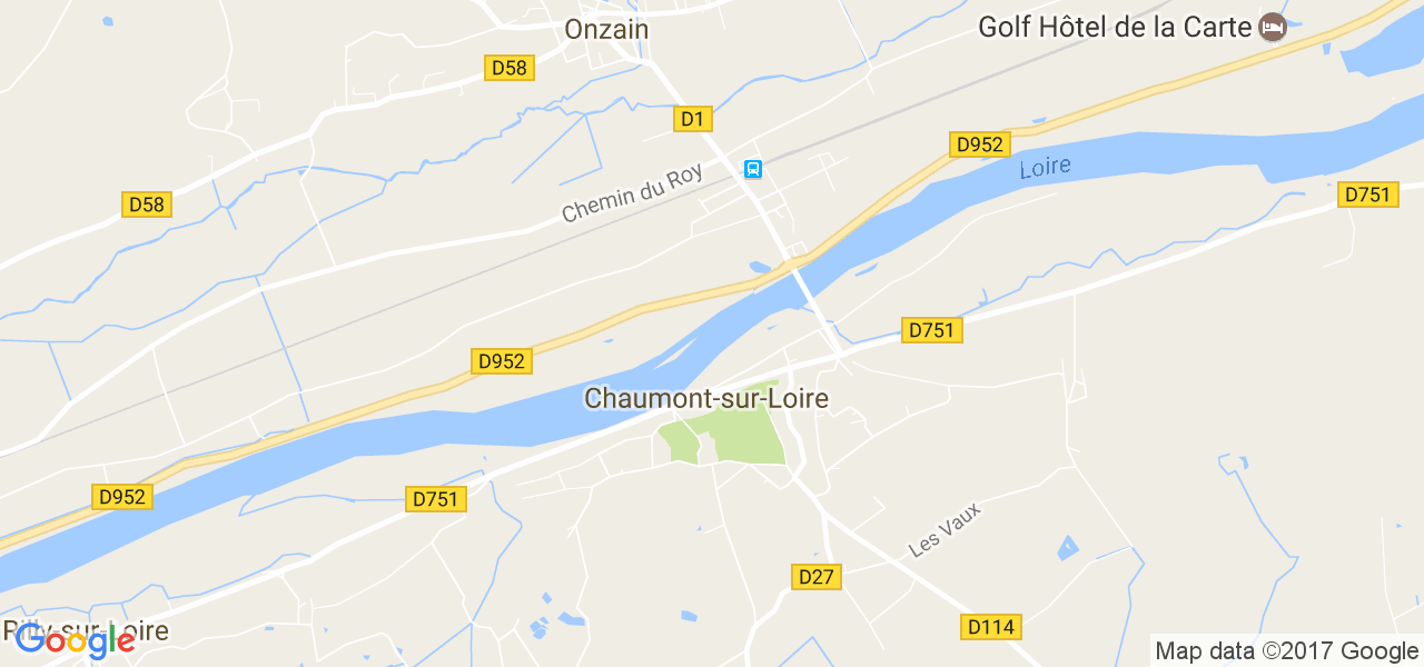 map de la ville de Chaumont-sur-Loire