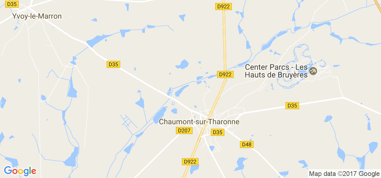 map de la ville de Chaumont-sur-Tharonne