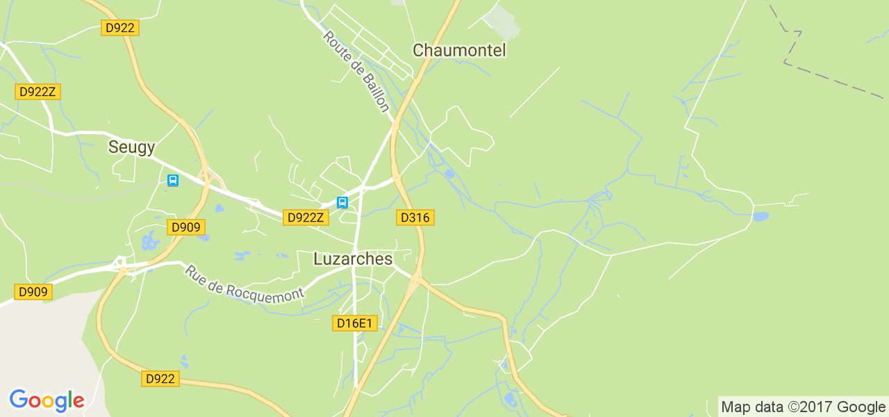 map de la ville de Chaumontel