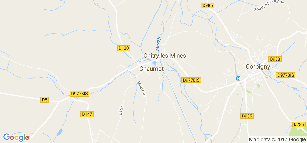 map de la ville de Chaumot