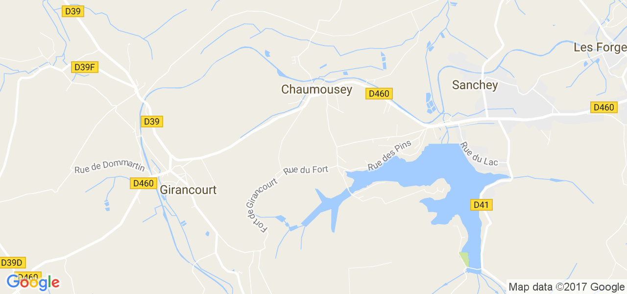 map de la ville de Chaumousey