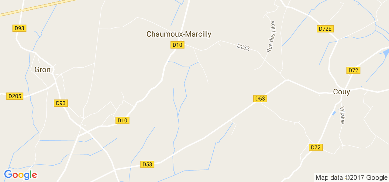 map de la ville de Chaumoux-Marcilly