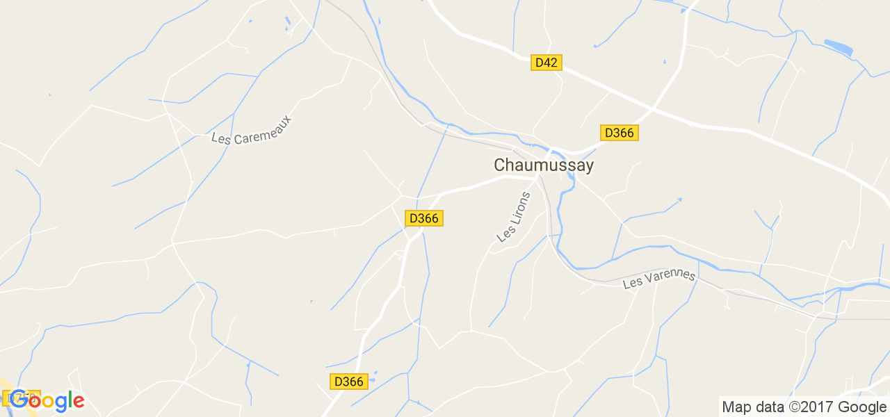 map de la ville de Chaumussay