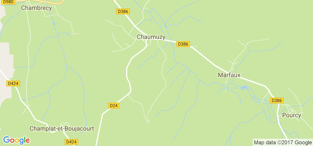 map de la ville de Chaumuzy