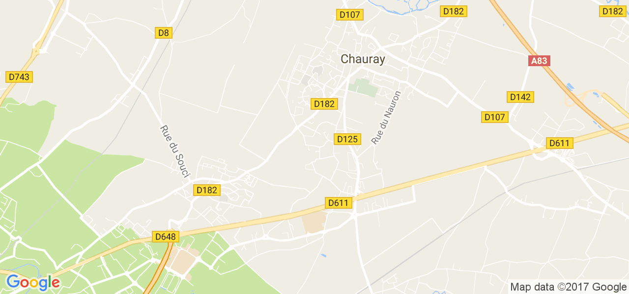 map de la ville de Chauray