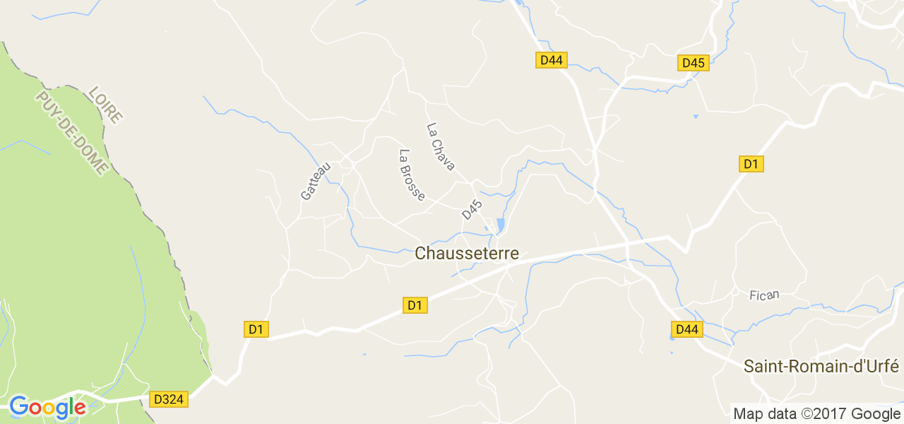 map de la ville de Chausseterre