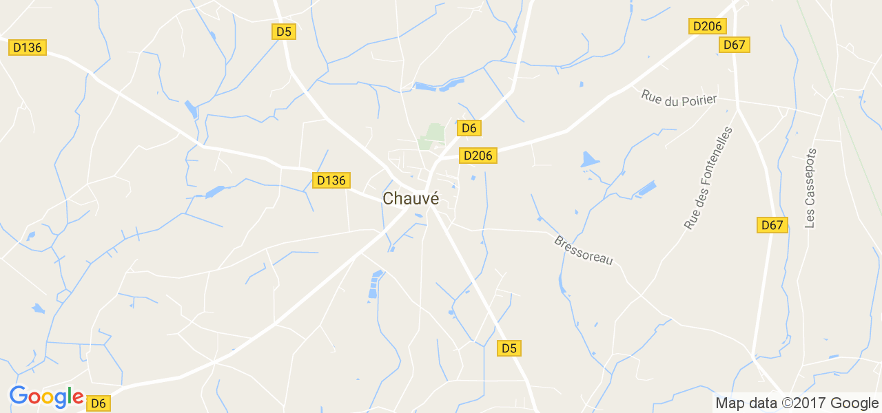 map de la ville de Chauvé