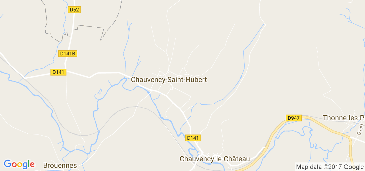 map de la ville de Chauvency-Saint-Hubert