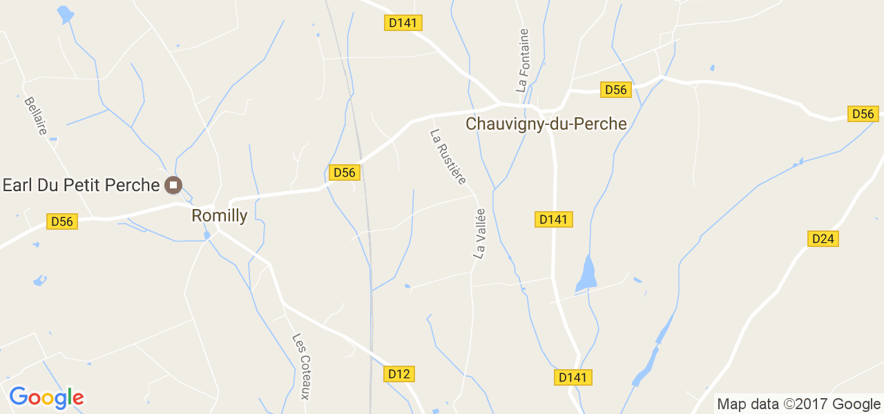 map de la ville de Chauvigny-du-Perche