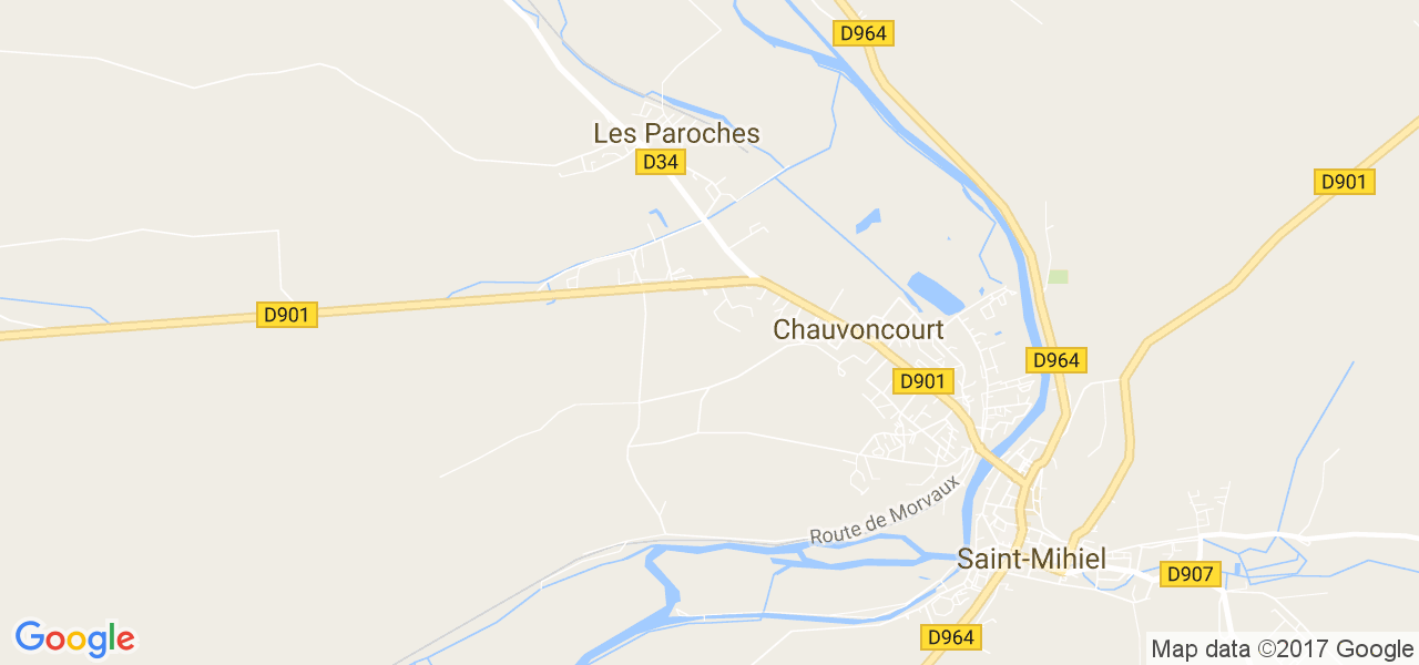 map de la ville de Chauvoncourt