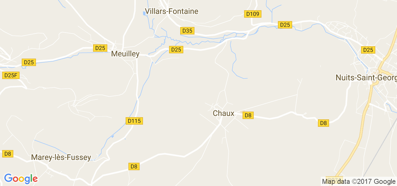 map de la ville de Chaux