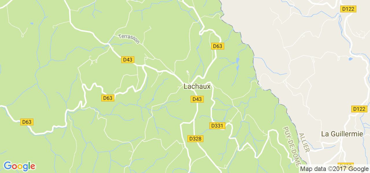 map de la ville de Chaux