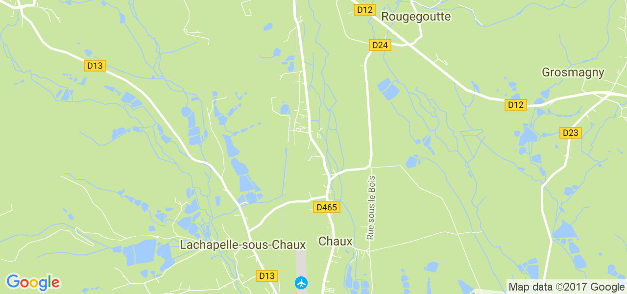 map de la ville de Chaux