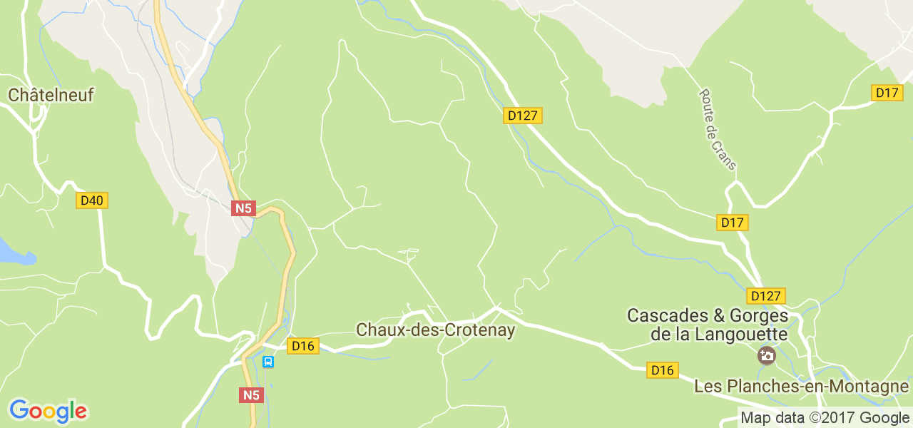 map de la ville de Chaux-des-Crotenay