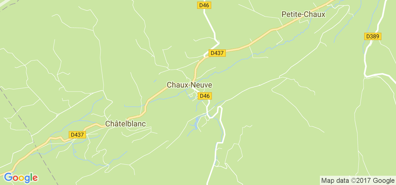 map de la ville de Chaux-Neuve