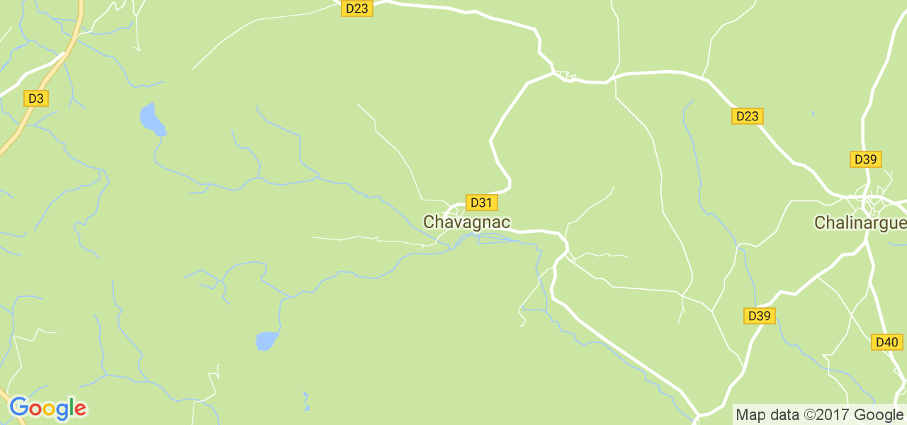 map de la ville de Chavagnac