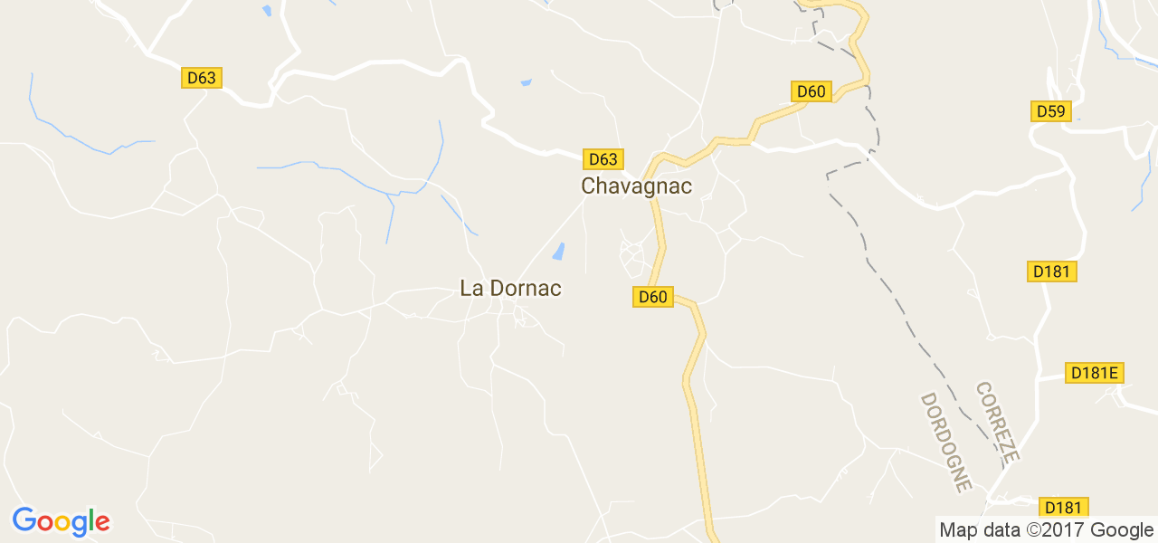 map de la ville de Chavagnac