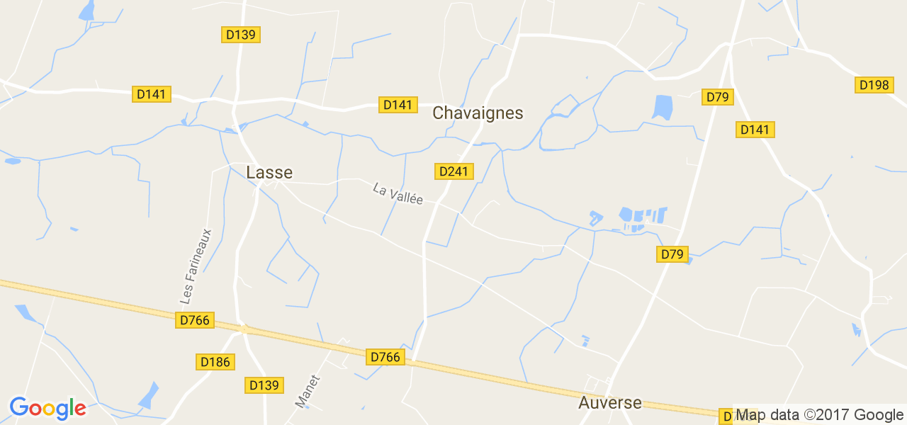 map de la ville de Chavaignes