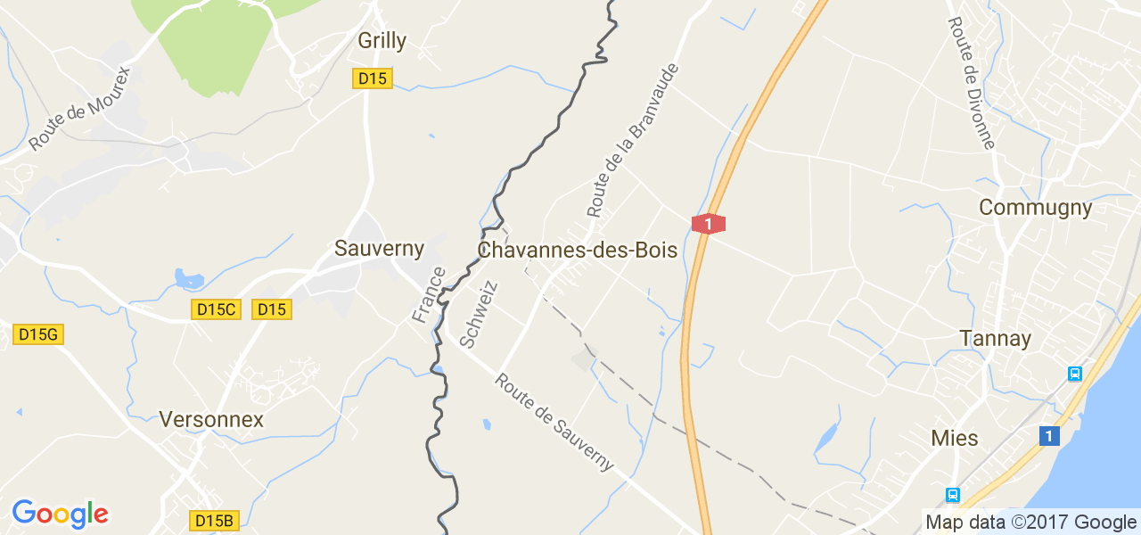 map de la ville de Chavannes-des-Bois