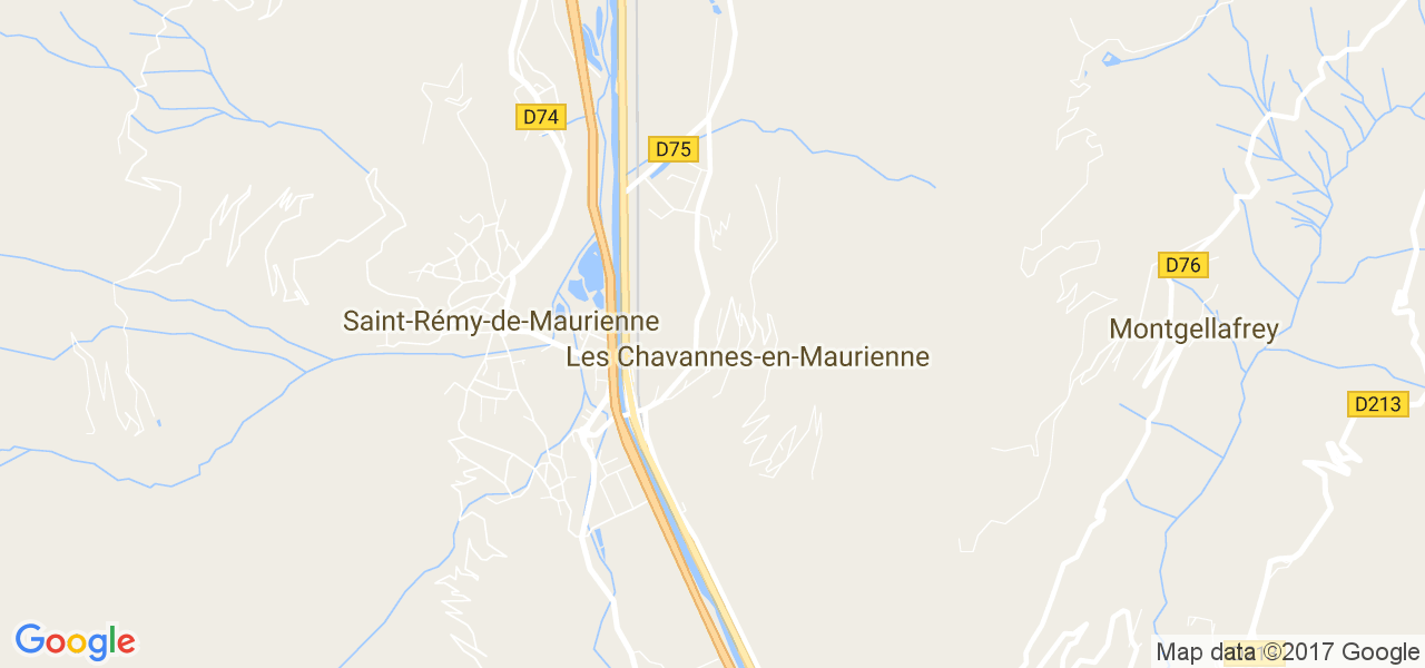 map de la ville de Chavannes-en-Maurienne