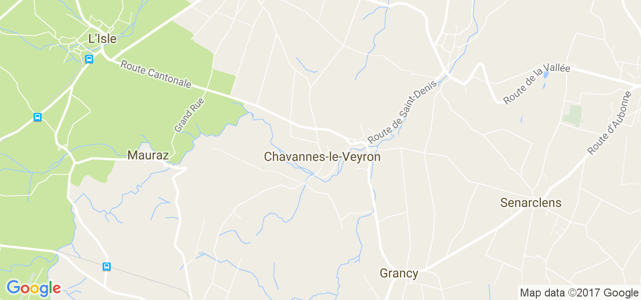 map de la ville de Chavannes-le-Veyron
