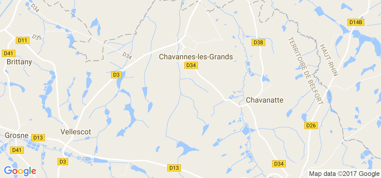 map de la ville de Chavannes-les-Grands