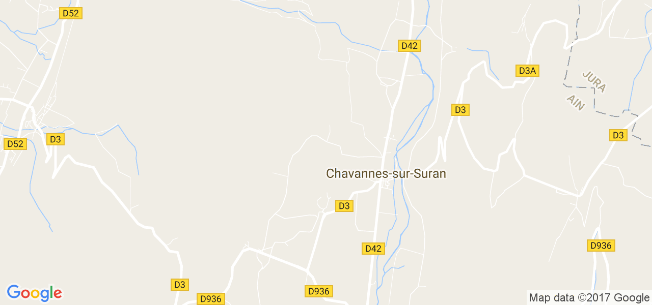 map de la ville de Chavannes-sur-Suran