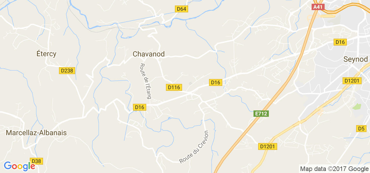 map de la ville de Chavanod