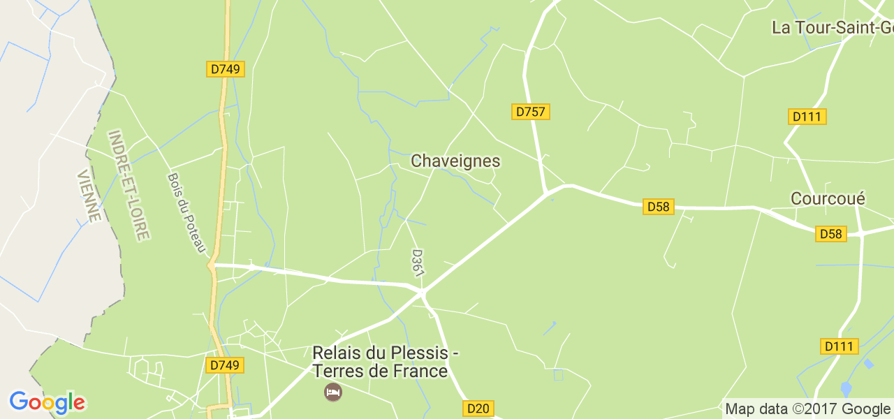 map de la ville de Chaveignes