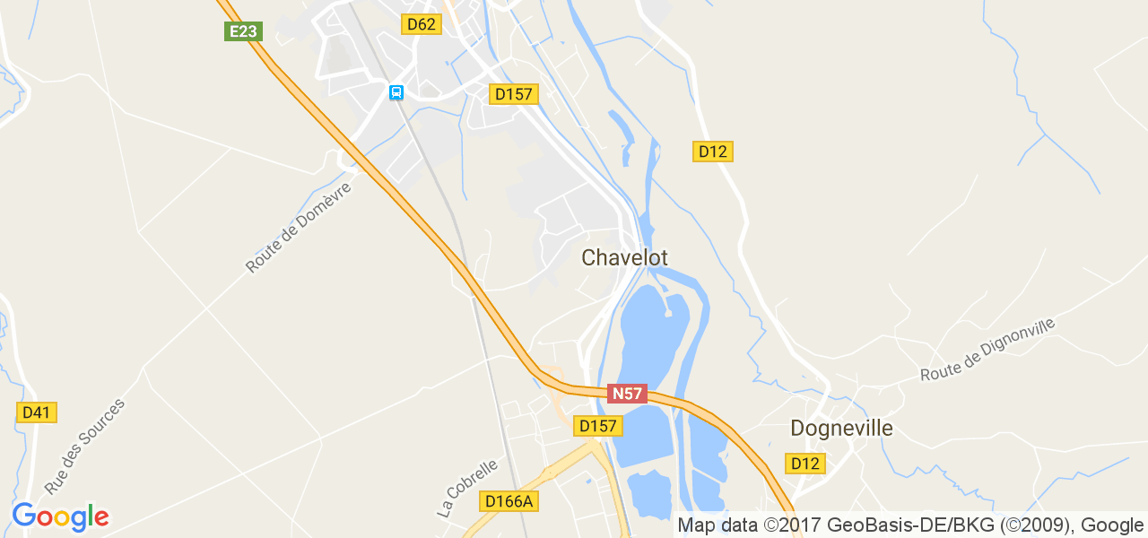 map de la ville de Chavelot