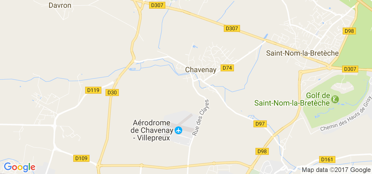 map de la ville de Chavenay