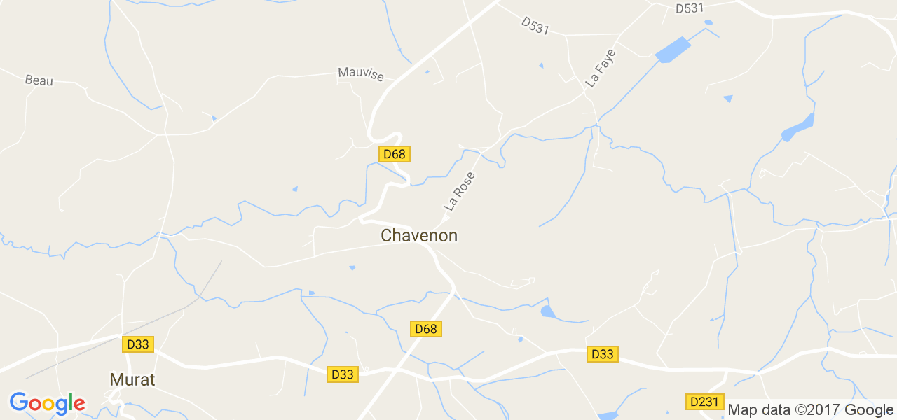 map de la ville de Chavenon