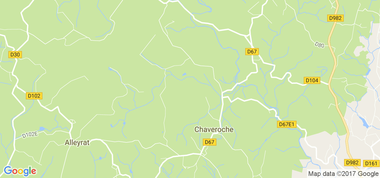 map de la ville de Chaveroche