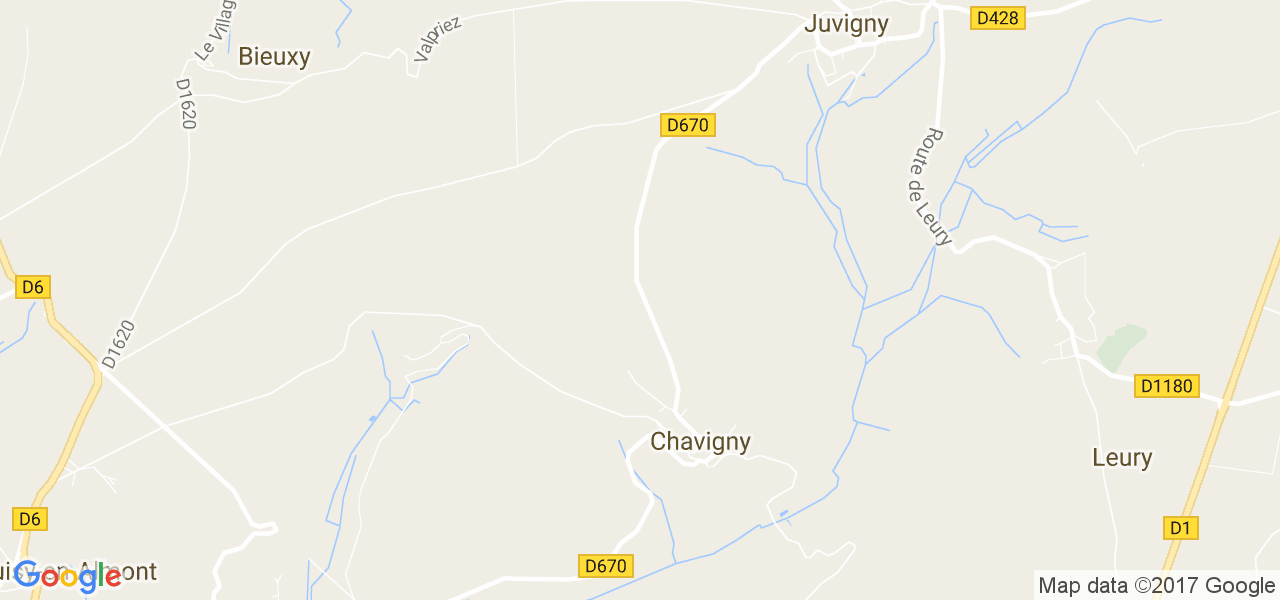 map de la ville de Chavigny