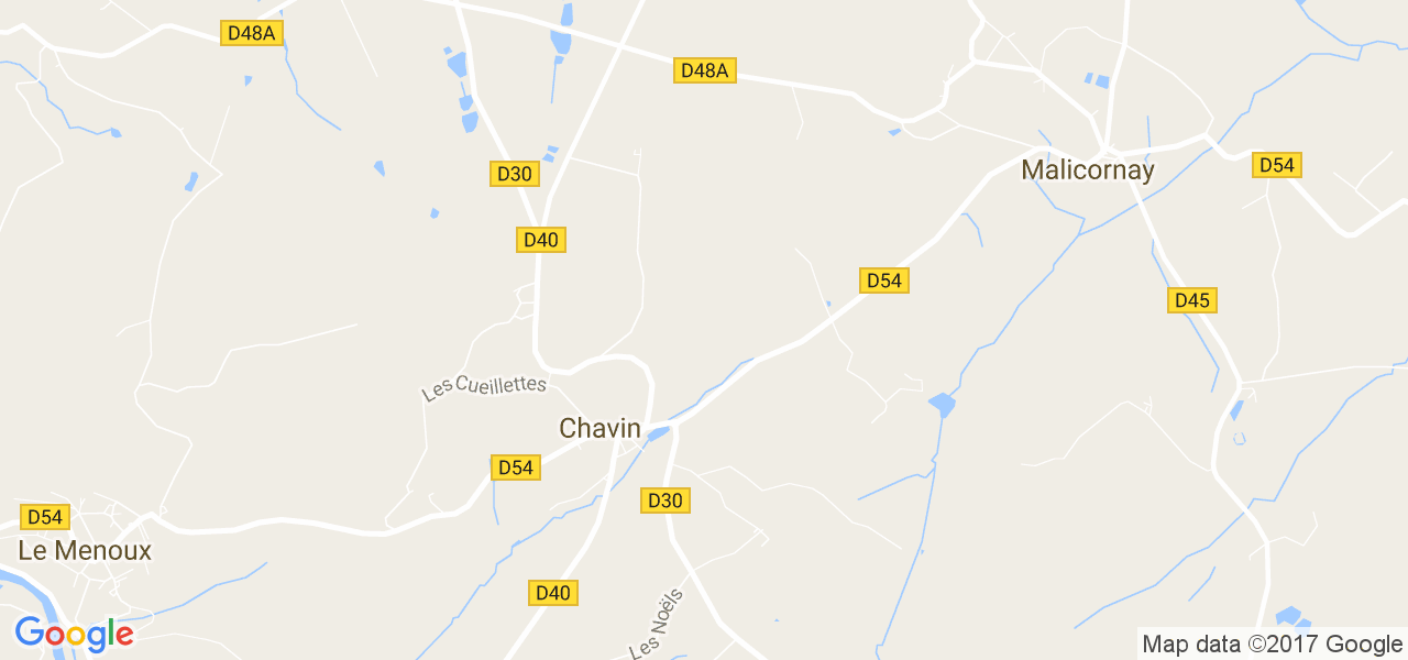 map de la ville de Chavin