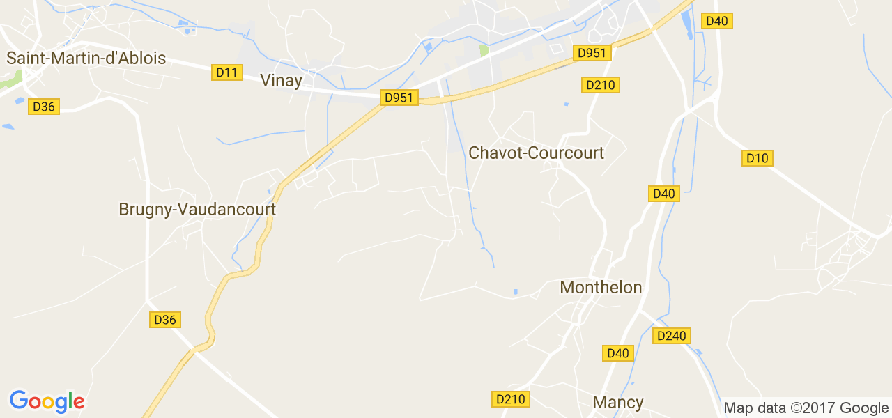 map de la ville de Chavot-Courcourt