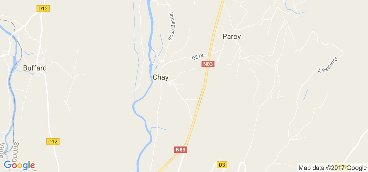 map de la ville de Chay