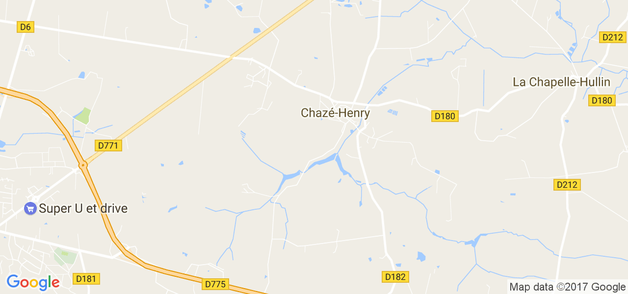 map de la ville de Chazé-Henry