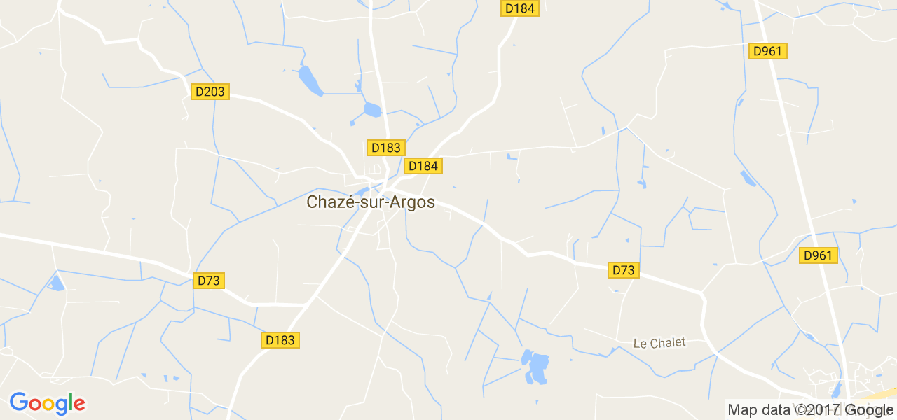 map de la ville de Chazé-sur-Argos