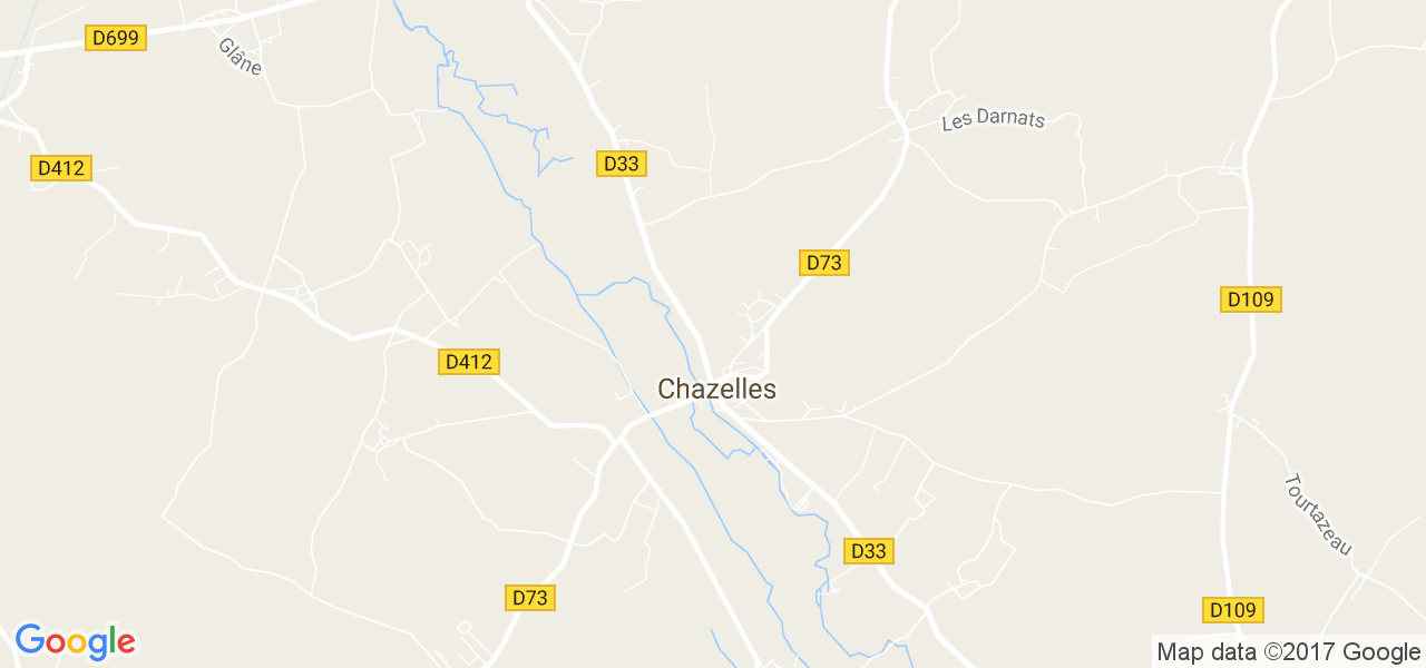 map de la ville de Chazelles