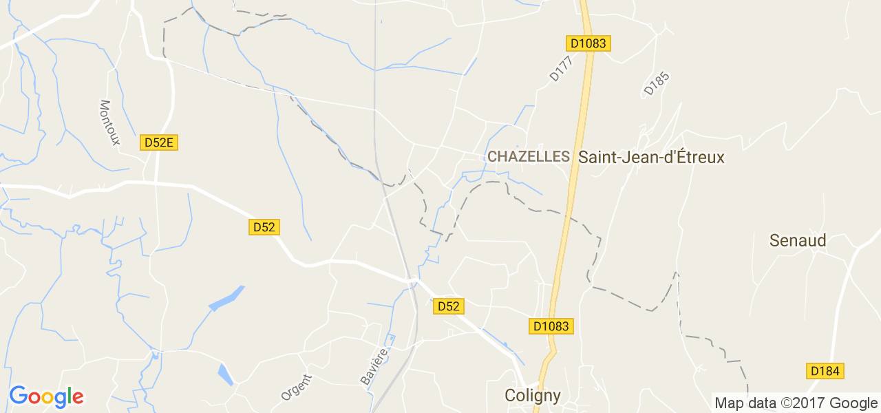 map de la ville de Chazelles